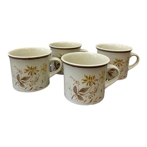 VTG Royal Doulton England Lambeth Stoneware SANDSPRITE Set of 4 Cups Mugs LS1013 - Picture 1 of 9